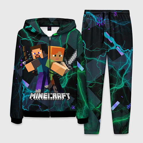 Мужской костюм Молнии Майнкрафт / 3D-Черный – фото 1