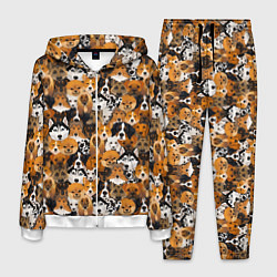 Костюм мужской Разные Собаки, цвет: 3D-белый