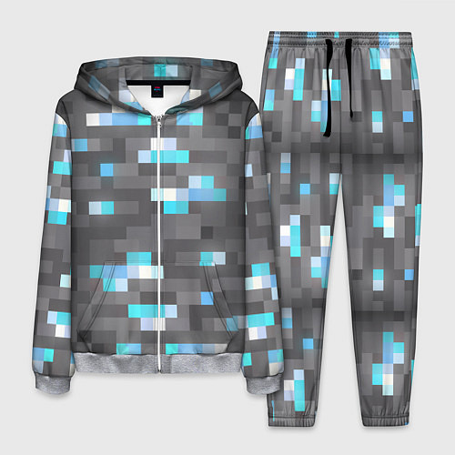 Мужской костюм АЛМАЗНАЯ РУДА DIAMOND ORE MINCRAFT / 3D-Меланж – фото 1