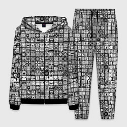 Костюм мужской Geometry Dash: BW Pattern, цвет: 3D-черный
