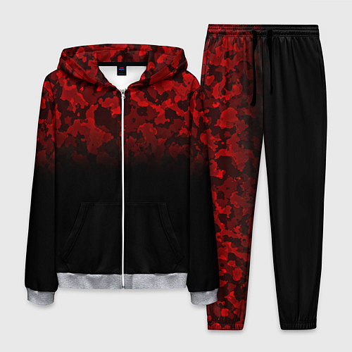 Мужской костюм BLACK RED CAMO RED MILLITARY / 3D-Меланж – фото 1