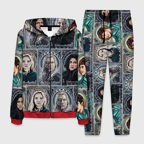 Мужской костюм Ведьмак Сезон 2 Коллаж / 3D-Красный – фото 1