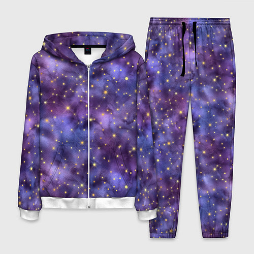 Мужской костюм Акварельная ночь / 3D-Белый – фото 1