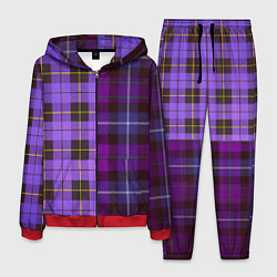 Мужской костюм Purple Checkered