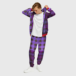 Костюм мужской Purple Checkered, цвет: 3D-красный — фото 2