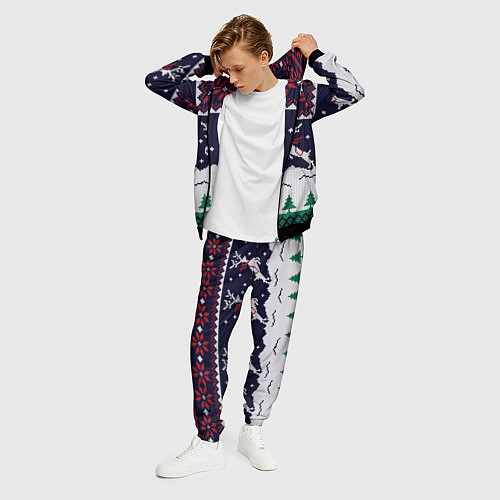 Мужской костюм СВИТЕР С ОЛЕНЯМИ DEER SWEATER / 3D-Черный – фото 3