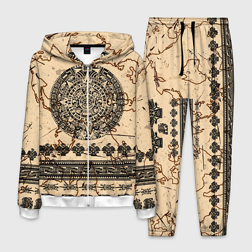 Мужской костюм AztecsАцтеки / 3D-Белый – фото 1