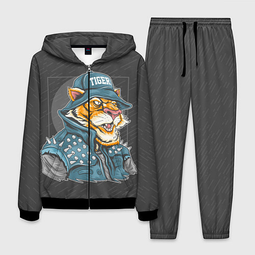 Мужской костюм Крутой тигр cool tiger / 3D-Черный – фото 1