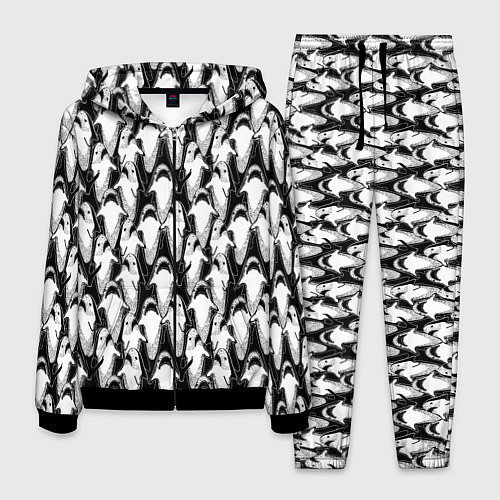 Мужской костюм Хищные Рыбы / 3D-Черный – фото 1