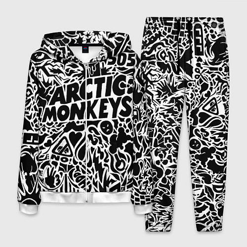 Мужской костюм Arctic monkeys Pattern / 3D-Белый – фото 1