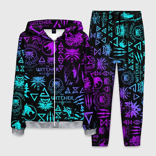 Мужской костюм ВЕДЬМАК ЛОГОБОМБИНГ НЕОН / 3D-Меланж – фото 1