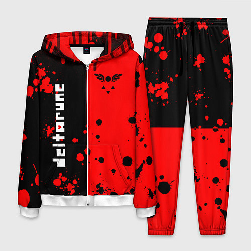 Мужской костюм Deltarune black & red / 3D-Белый – фото 1