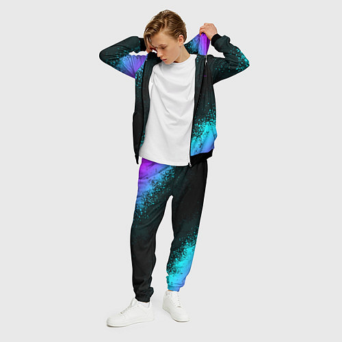 Мужской костюм CS GO NEON SYMBOL STYLE SKIN КС ГО НЕОН / 3D-Черный – фото 3