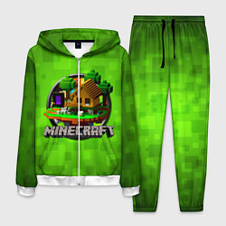 Мужской костюм Minecraft Logo Green