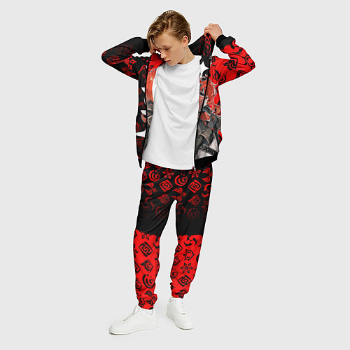 Мужской костюм DILUC ДИЛЮК КРАСНЫЙ / 3D-Черный – фото 3