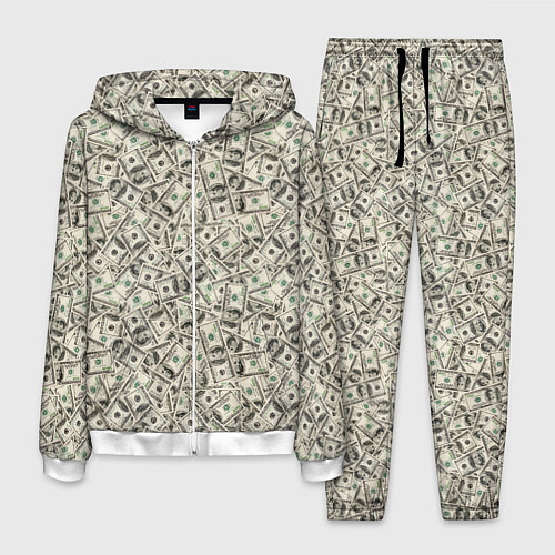 Мужской костюм Доллары Dollars / 3D-Белый – фото 1