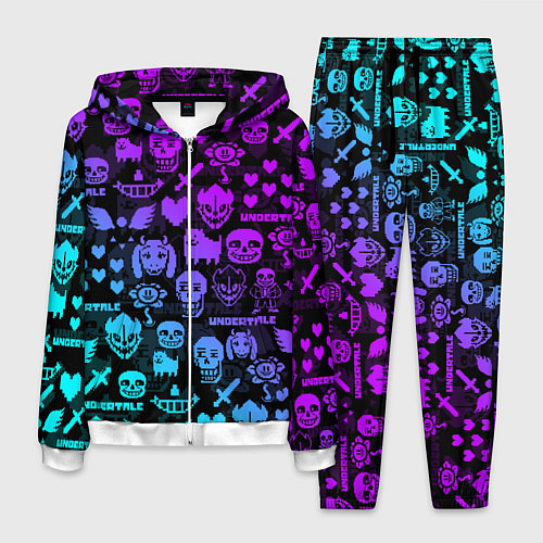 Мужской костюм UNDERTALE NEON PATTERN УЗОР / 3D-Белый – фото 1