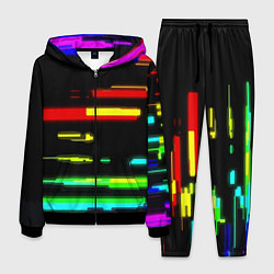 Костюм мужской Color fashion glitch, цвет: 3D-черный