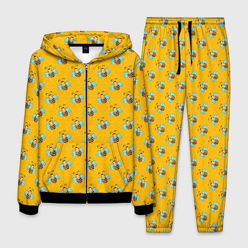 Мужской костюм Пчелы паттерн / 3D-Черный – фото 1