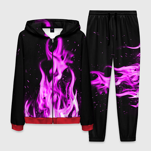 Мужской костюм ОГОНЬ НЕОНОВЫЙ ПЛАМЯ / 3D-Красный – фото 1