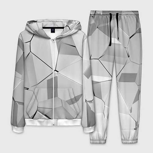 Мужской костюм БЕЛАЯ БРОНЯ СЕРАЯ БРОНЯ БЕЛЫЕ ПЛИТЫ / 3D-Белый – фото 1