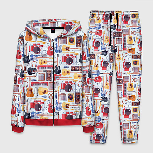 Мужской костюм Рок Музыкант / 3D-Красный – фото 1