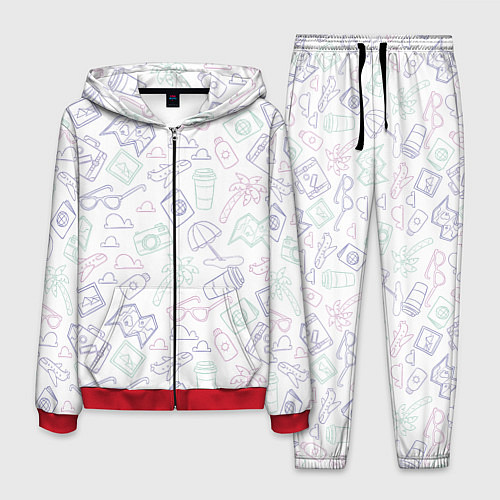 Мужской костюм Все! Еду в отпуск! / 3D-Красный – фото 1