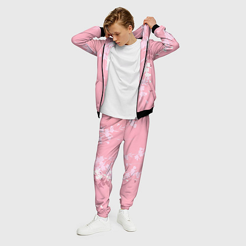 Мужской костюм Цветущая ива / 3D-Черный – фото 3