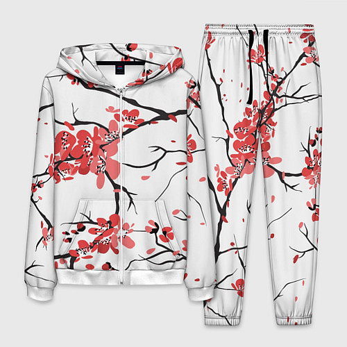 Мужской костюм Распустившиеся цветы / 3D-Белый – фото 1