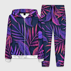 Костюм мужской Neon Tropical plants pattern, цвет: 3D-белый