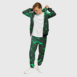 Костюм мужской Неоновые соты - Green, цвет: 3D-черный — фото 2