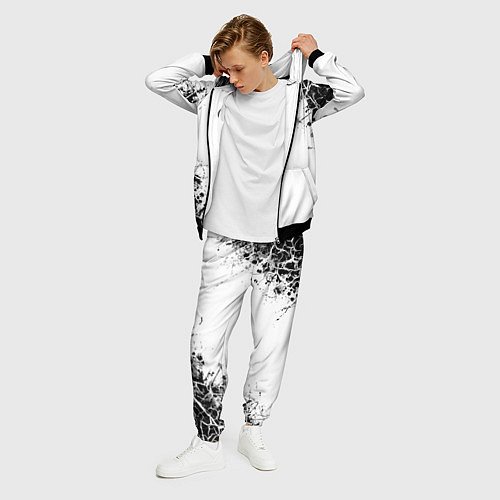 Мужской костюм Lexus texture Трещины / 3D-Черный – фото 3