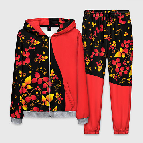 Мужской костюм Хохлома Русская роспись / 3D-Меланж – фото 1