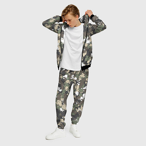 Мужской костюм Камуфляж с кроликами / 3D-Черный – фото 3