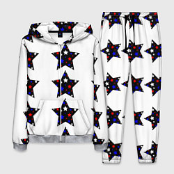 Мужской костюм Звёзды в цветах флага России