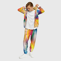 Костюм мужской Абстрактные линии разных цветов, цвет: 3D-белый — фото 2