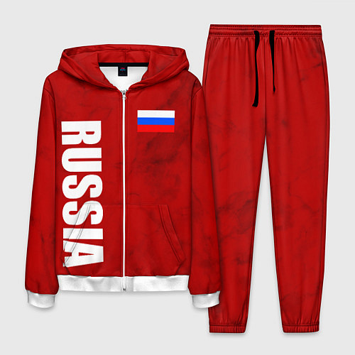 Мужской костюм RUSSIA - RED EDITION - SPORTWEAR / 3D-Белый – фото 1