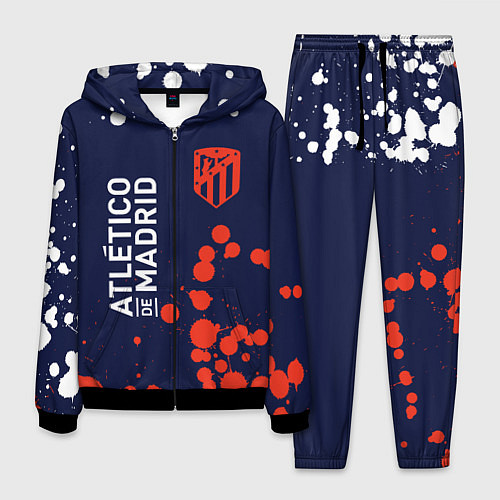 Мужской костюм ATLETICO MADRID Брызги / 3D-Черный – фото 1