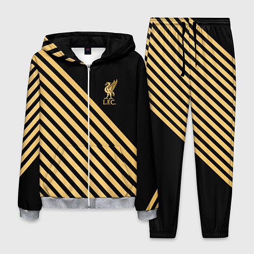Мужской костюм Liverpool ливерпуль полосы / 3D-Меланж – фото 1