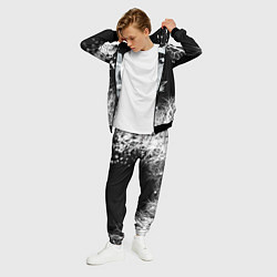 Костюм мужской Белый Неон над лесом White Neon, цвет: 3D-черный — фото 2