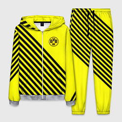 Костюм мужской Borussia черные полосы, цвет: 3D-меланж