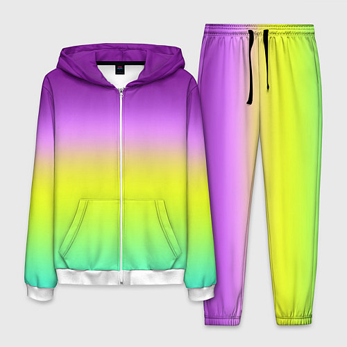 Мужской костюм Multicolored Ombre gradient / 3D-Белый – фото 1