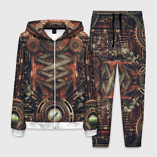 Мужской костюм Mechanical device in Steampunk Retro style / 3D-Белый – фото 1