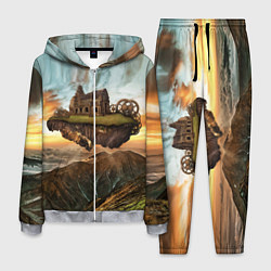 Костюм мужской Горный пейзаж в стиле Стимпанк, цвет: 3D-меланж