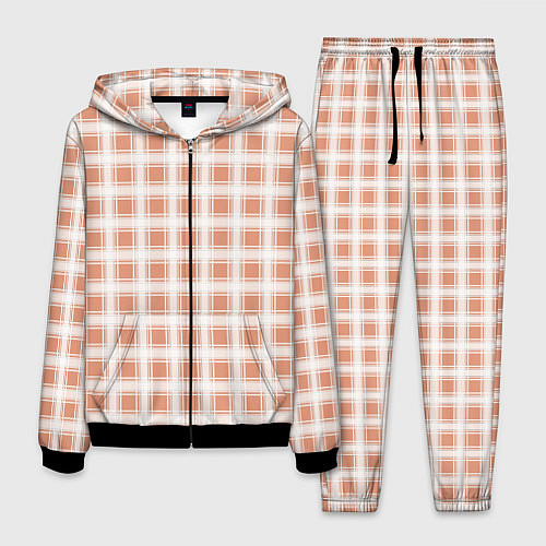 Мужской костюм Light beige plaid fashionable checkered pattern / 3D-Черный – фото 1