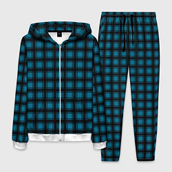 Мужской костюм Black and blue plaid