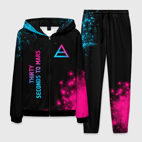 Мужской костюм Thirty Seconds to Mars Neon Gradient / 3D-Черный – фото 1