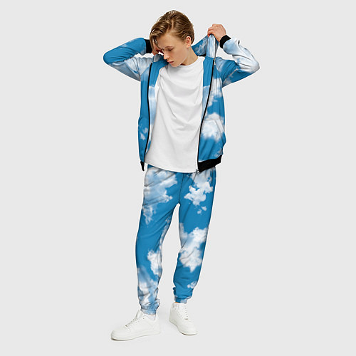 Мужской костюм Небо в облаках / 3D-Черный – фото 3