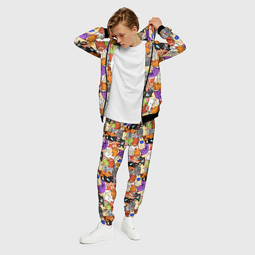 Мужской костюм Котики-такие котики / 3D-Черный – фото 3