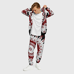 Костюм мужской Красно-черный калейдоскоп мандала, цвет: 3D-черный — фото 2
